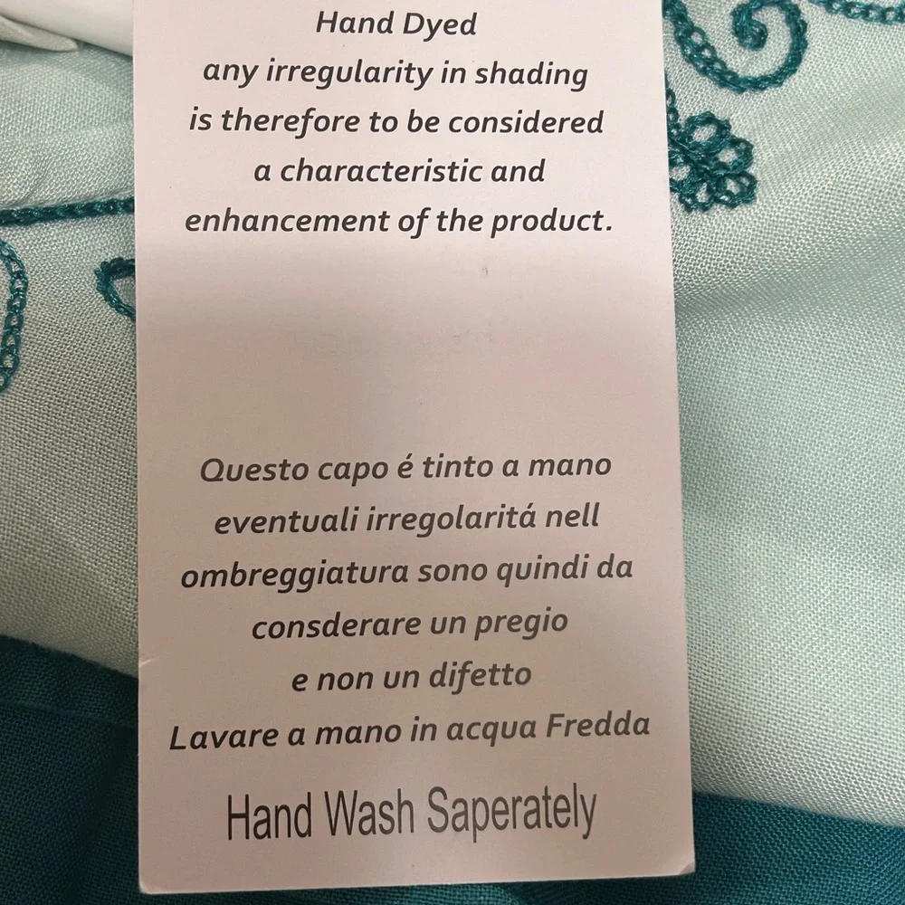 💜Half Off💜Cato Embroidered Teal Ombre Womens Top 
slight mark near R shoulder - Picture 8 of 8